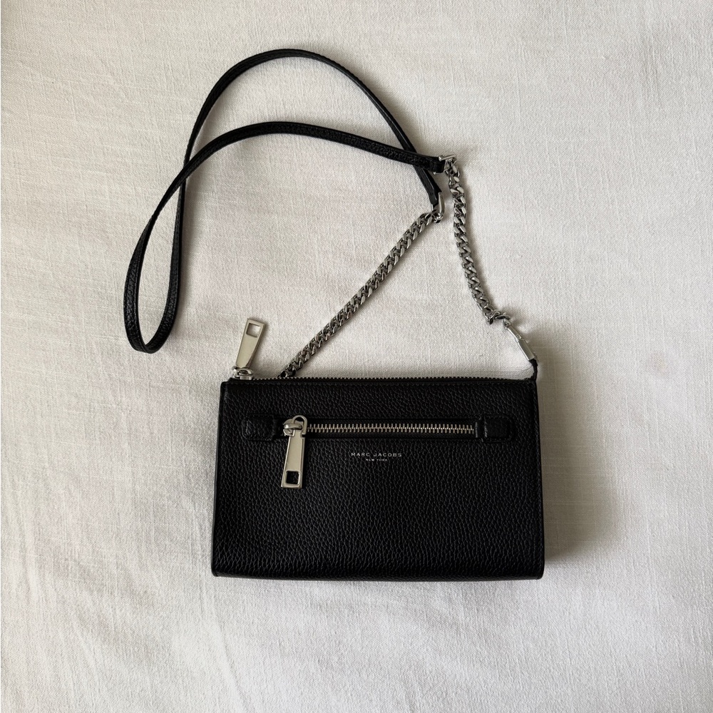 Marc Jacobs Black Pebble Leather Crossbody Bag